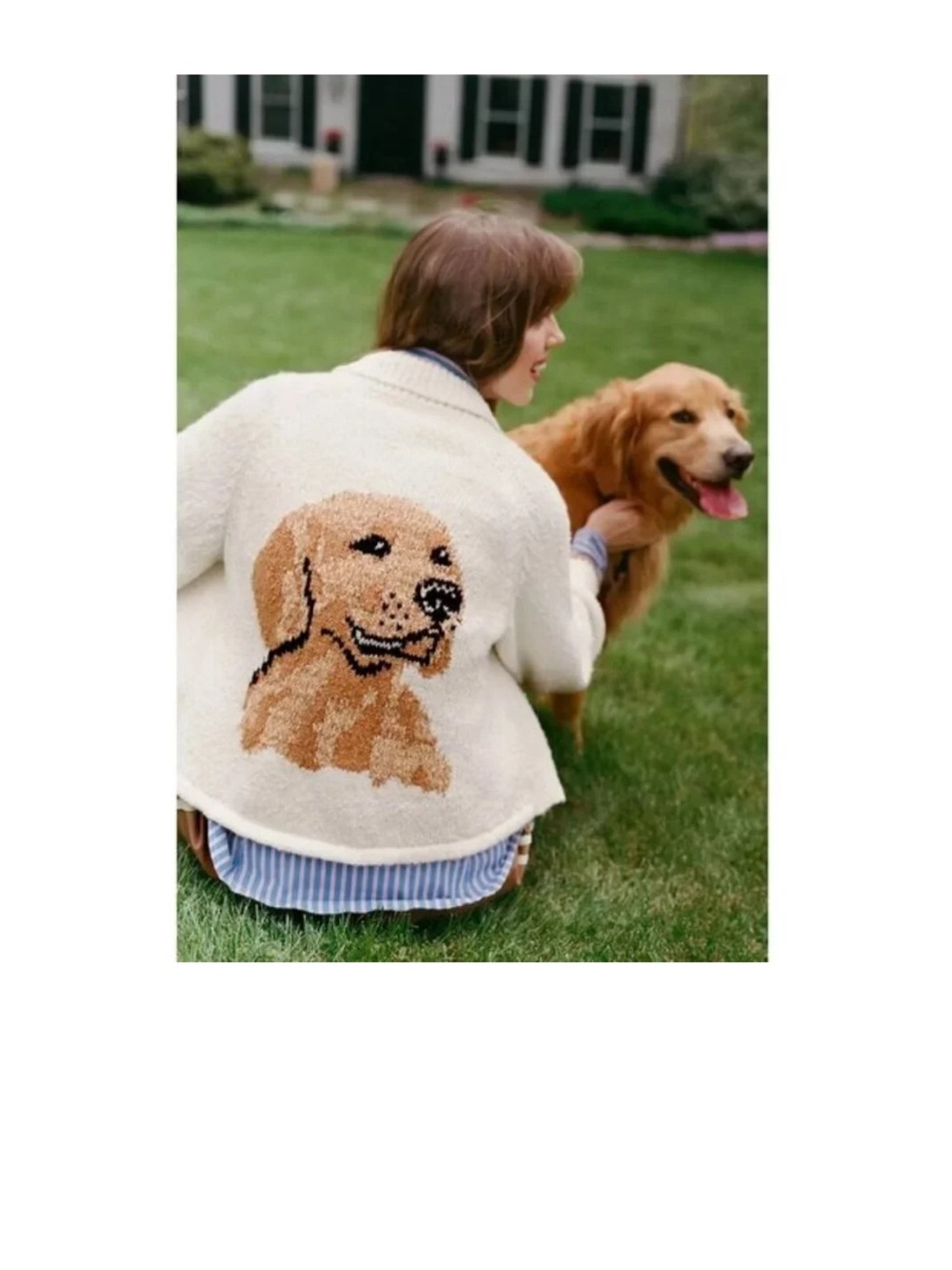 Anthropologie The Jesse Dog Icon Cardigan Sweater by Pilcro 2XL
